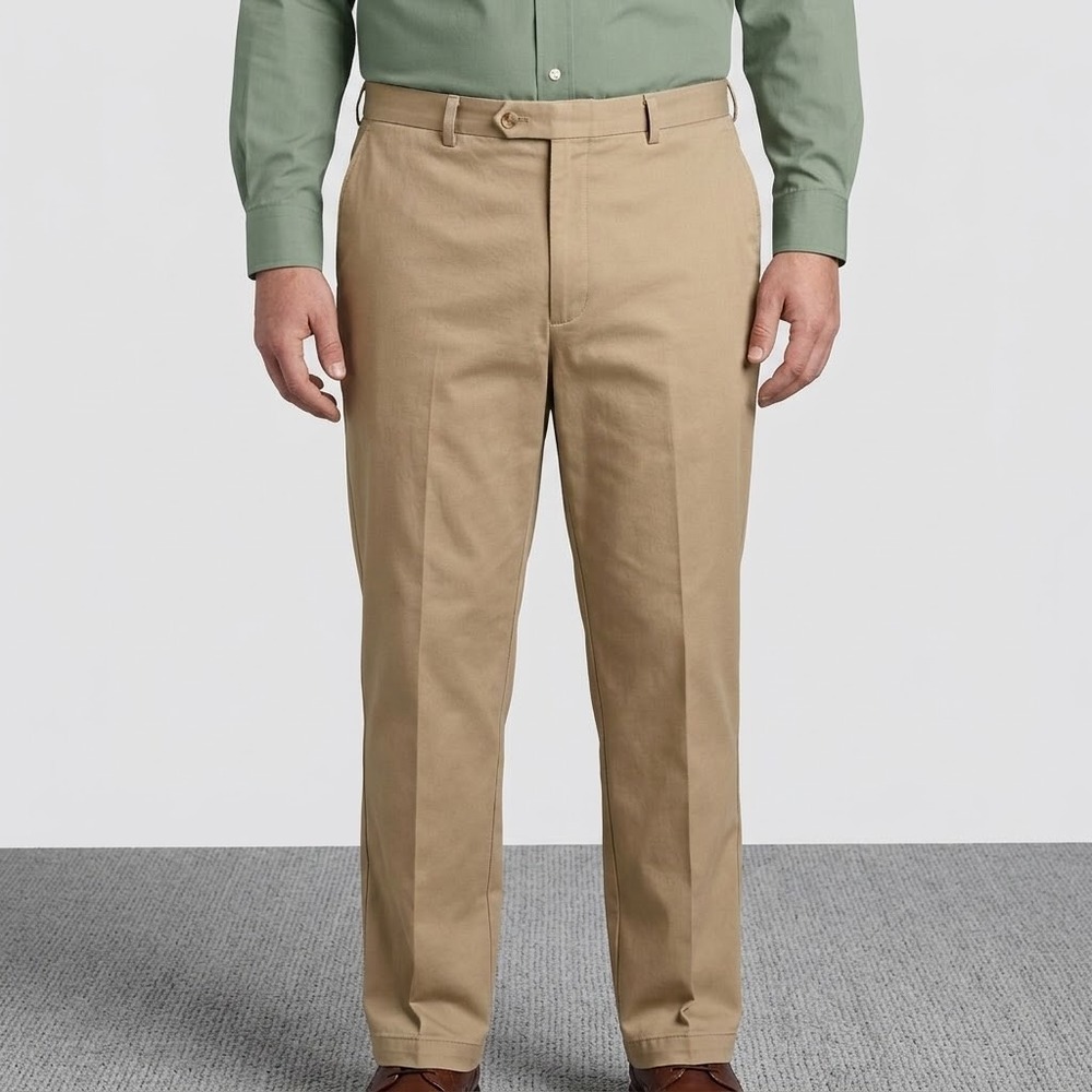 Jos A Bank Travelers Collection‎ Chino Pants Mens 38x30 Beige Tan Cotton EUC